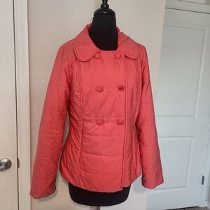 Lilly Pulitzer Coral Puffer Jacket